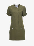Still Life image of Watson Dress in Rumpled Cotton in DARK OLIVE