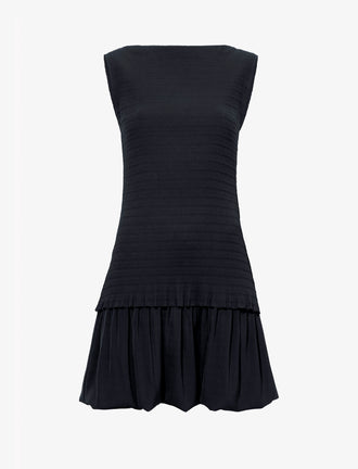 Still Life image of Martine Dress in Micro Pleat in BLACK