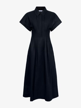 Still Life image of Balston Dress in Poplin in BLACK
