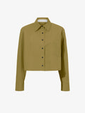 Still Life image of Alma Shirt in Peached Poplin in OLIVE