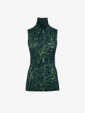 Still Life image of Ines Top in Shadow Print Jersey in DARK NAVY/OLIVE