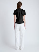 Back image of model wearing Lee T-Shirt in Jersey in black
