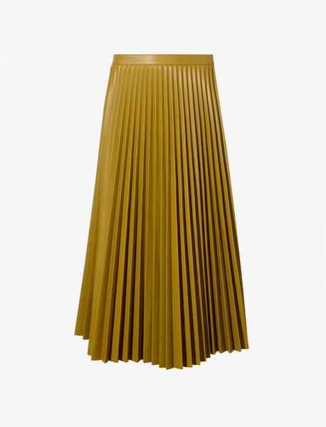 【THE MOZZ】Fes leather pleated skirt Juliette - Leather Pleated Skort - Black | Manière De Voir USA