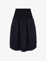 Still Life image of Olive Skirt in Peached Poplin in BLACK