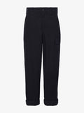 Flat image of Octavia Pant in Solid Cotton Linen in black