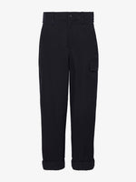 Flat image of Octavia Pant in Solid Cotton Linen in black