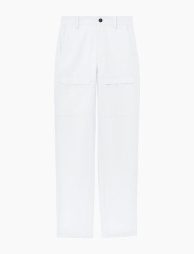Flat image of Sydnor Pants in Rumpled Cotton in white