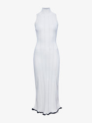 Still Life image of Kim Knit Dress in Compact Pointelle Rib in OFF WHITE