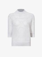 Still Life image of Nicola Sweater in Zig Zag Pointelle in OFF WHITE