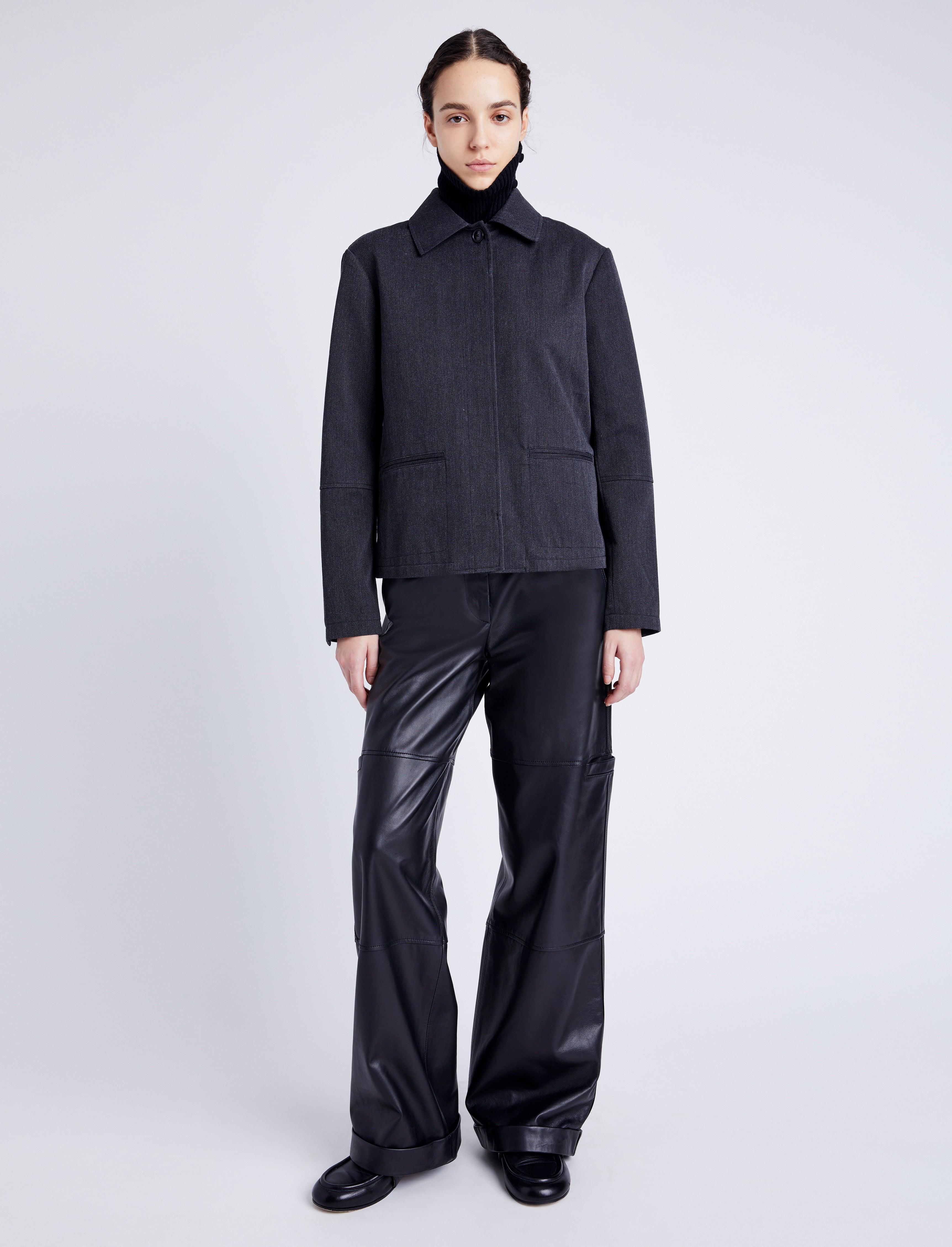 Proenza Schouler Reed Coat in Brushed Melange Wool