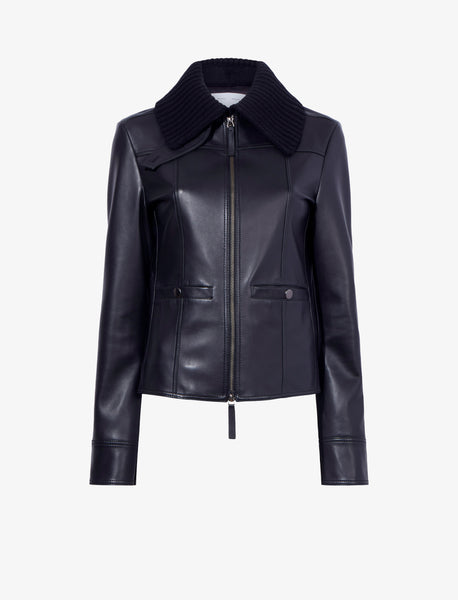 【SPERONE】Eco Leather Long Shirt Jacket Washed Leather Jacket - SPERONE | 60% - Asian Fashion Online