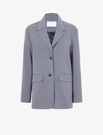 Proenza Schouler Still Life image of Lincoln Jacket in Melange Flannel in GREY MELANGE