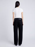 Proenza Schouler Back full length image of model wearing Jersey T-Shirt in OFF WHITE