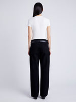 Proenza Schouler Back full length image of model wearing Jersey T-Shirt in OFF WHITE