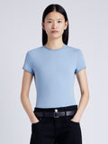 Proenza Schouler Front cropped image of model wearing Jersey T-Shirt in NORDIC