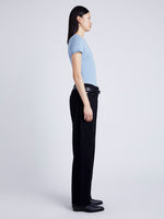 Proenza Schouler Side full length image of model wearing Jersey T-Shirt in NORDIC