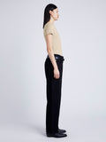 Proenza Schouler side image of model wearing Jersey T-Shirt in khaki