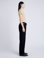 Proenza Schouler side image of model wearing Jersey T-Shirt in khaki