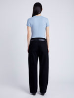 Proenza Schouler Back full length image of model wearing Jersey T-Shirt in NORDIC