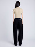 Proenza Schouler back image of model wearing Jersey T-Shirt in khaki