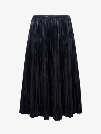 Proenza Schouler Still Life image of Rosalyn Pleated Skirt in Lightweight Faux Leather in BLACK