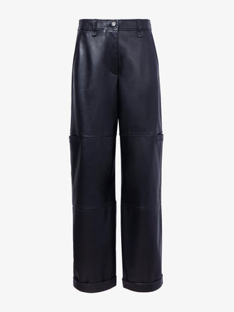 Proenza Schouler Still Life image of Mason Pant in Lightweight Leather in BLACK