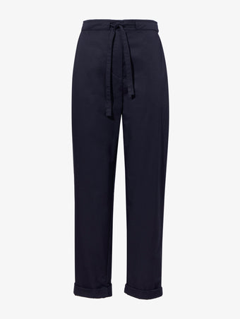 Proenza Schouler Still Life image of Preston Drawstring Pant in Tech Cotton in BLACK