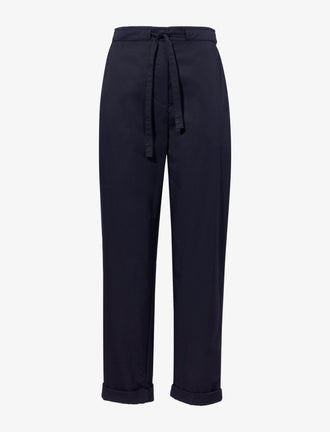 Proenza Schouler Still Life image of Preston Drawstring Pant in Tech Cotton in BLACK