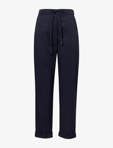 Proenza Schouler Still Life image of Preston Drawstring Pant in Tech Cotton in BLACK