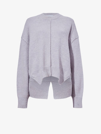 Proenza Schouler flat image of Kellen Sweater in Wool in LIGHT GREY