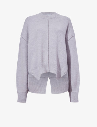 Proenza Schouler flat image of Kellen Sweater in Wool in LIGHT GREY