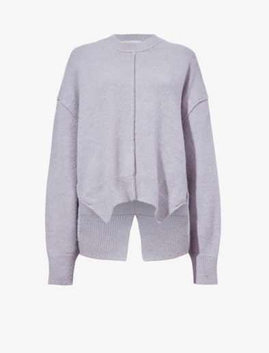 Proenza Schouler flat image of Kellen Sweater in Wool in LIGHT GREY