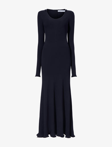 Proenza Schouler Still Life image of Elie Knit Dress in Viscose Rib in BLACK