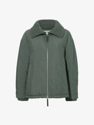 Proenza Schouler Still Life image of Veronica Coat in Parachute Cotton in DARK SPRUCE