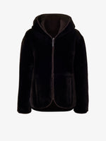 Proenza Schouler flat image of Dakota Coat in Shearling in CACAO