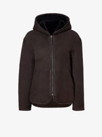 Proenza Schouler flat image of Dakota Coat in Shearling in CACAO
