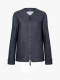 Proenza Schouler flat image of Soraya Jacket in Double Face Wool in COAL MELANGE