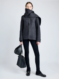 Proenza Schouler front image of Soraya Jacket in Double Face Wool in COAL MELANGE