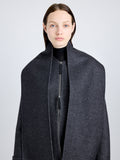 Proenza Schouler detail image of Soraya Jacket in Double Face Wool in COAL MELANGE