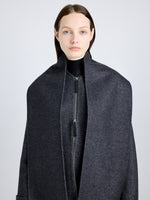 Proenza Schouler detail image of Soraya Jacket in Double Face Wool in COAL MELANGE