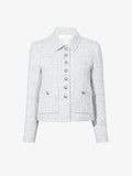 Proenza Schouler flat image of Marcella Jacket in Tweed in ALABASTER/BLACK