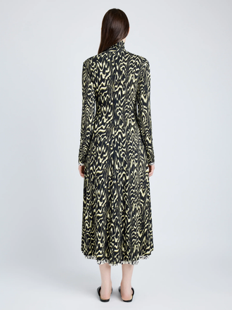 Proenza Schouler Back full length image of Marion Dress in Printed Jersey in DAFFODIL MULTI