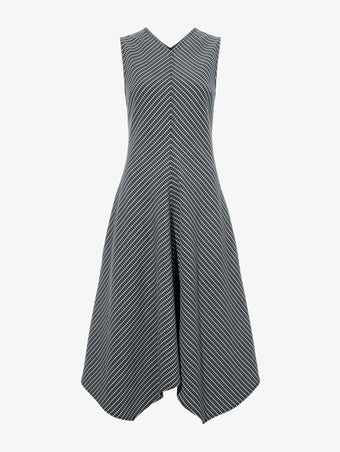 Proenza Schouler flat image of Layla Dress in Stretch Tailoring in BLACK/WHITE CHECK