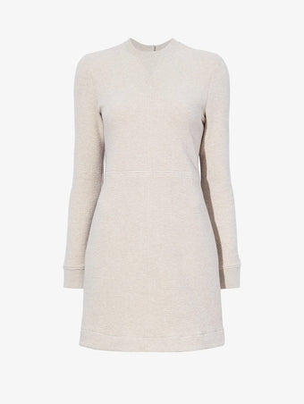 Proenza Schouler Still Life image of Apollo Knit Dress in Cloque in OATMEAL MELANGE