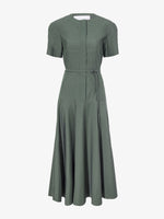 Proenza Schouler Still Life image of Elizabeth Dress in Parachute Cotton in DARK SPRUCE