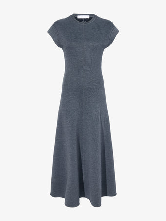 Proenza Schouler Still Life image of Melanie Dress in Souffle Cotton Blend in DARK GREY