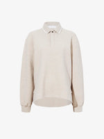 Proenza Schouler Still Life image of Genevieve Knit Pullover in Cloque in OATMEAL MELANGE