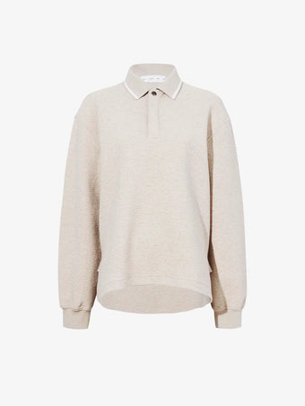 Proenza Schouler Still Life image of Genevieve Knit Pullover in Cloque in OATMEAL MELANGE