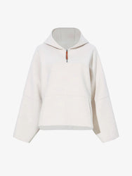 Proenza Schouler Still Life image of Isaac Hoodie in Double Face Wool in ENOKI