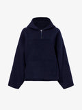 Proenza Schouler Still Life image of Isaac Hoodie in Double Face Wool in INK/BLACK